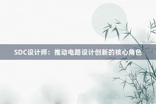 SDC设计师：推动电路设计创新的核心角色