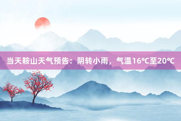 当天鞍山天气预告：阴转小雨，气温16℃至20℃